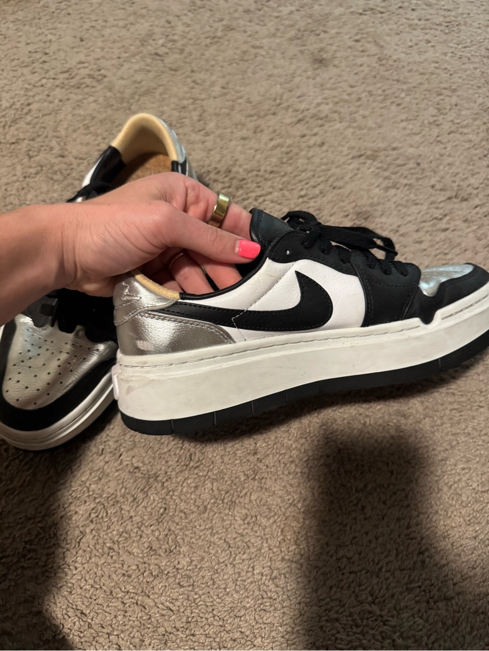 Air Jordan 1 Elevate Low SE Silver Toe Sneakers